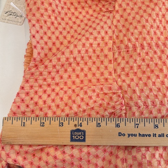 Free People Berry Kiss Mini Dress Size Large NWT in Peach Combo - Picture 13 of 13